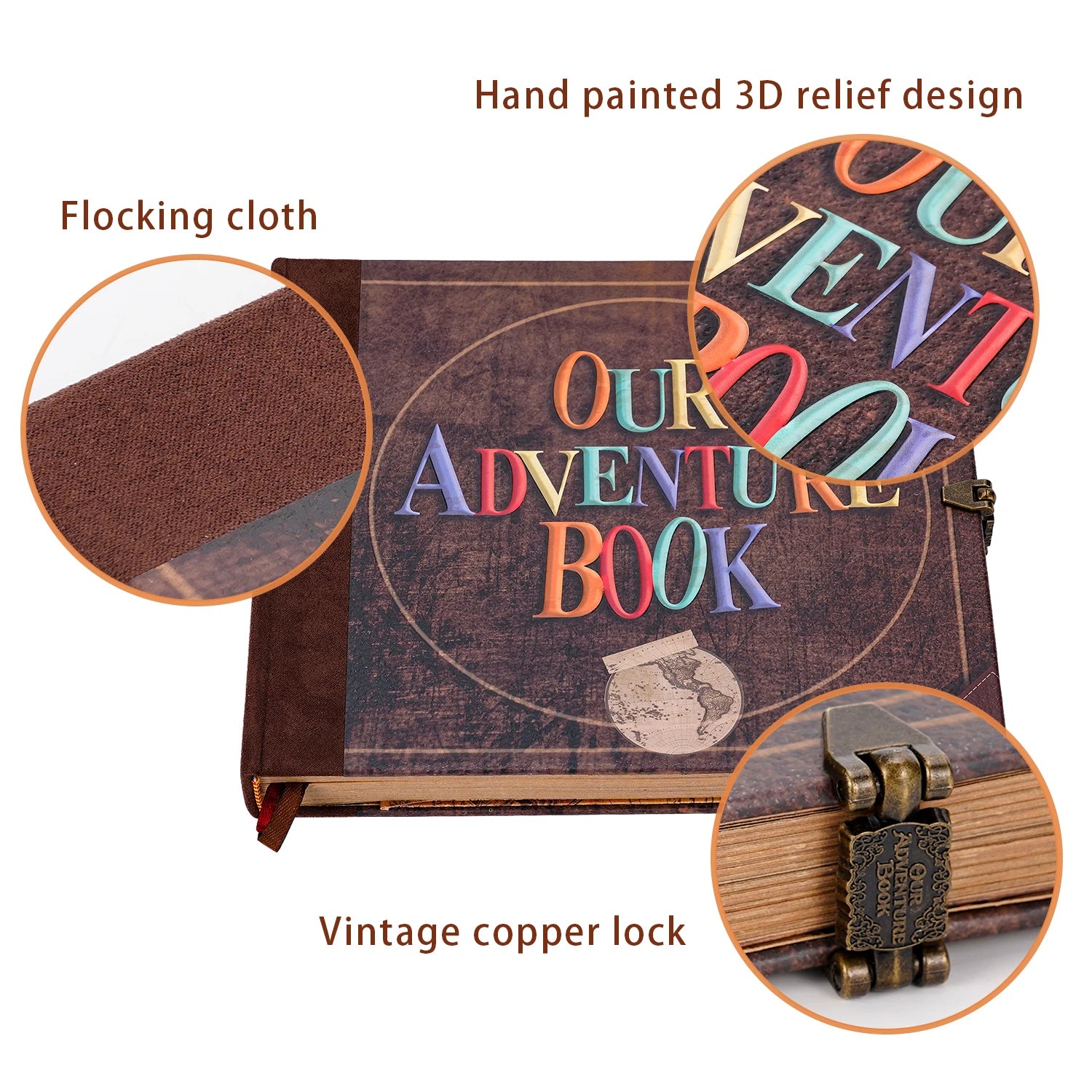Our Adventure Book: 146 Page DIY Handmade Photo Album | Scrapbook Craft Album | Anniversary, Wedding, Mother's Day Gift