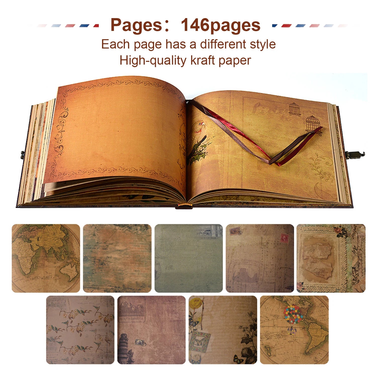 Our Adventure Book: 146 Page DIY Handmade Photo Album | Scrapbook Craft Album | Anniversary, Wedding, Mother's Day Gift